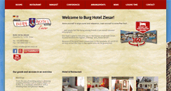 Desktop Screenshot of burghotel-ziesar.de